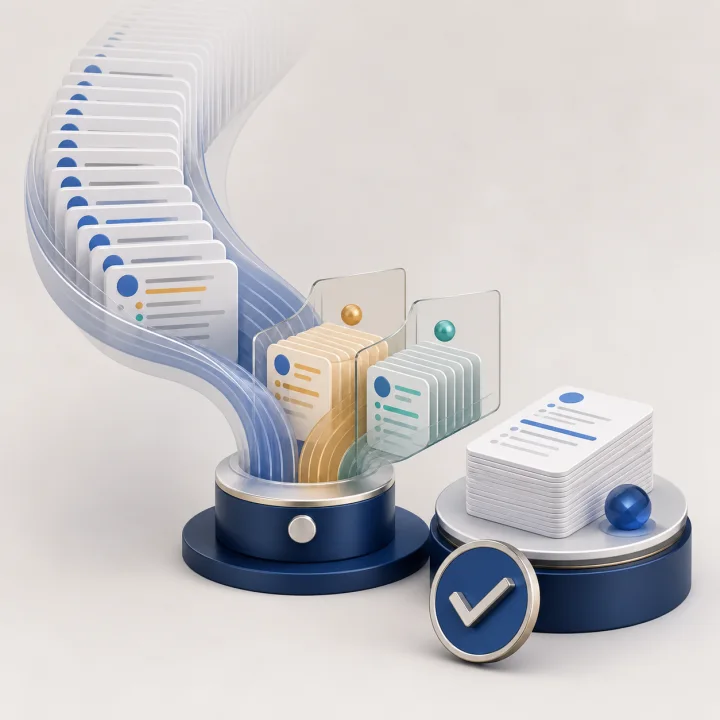 Many shift records becoming a short invoice readiness list.